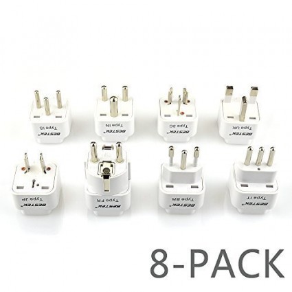 BESTEK 8-Pack Travel Adapter Plug Converter 